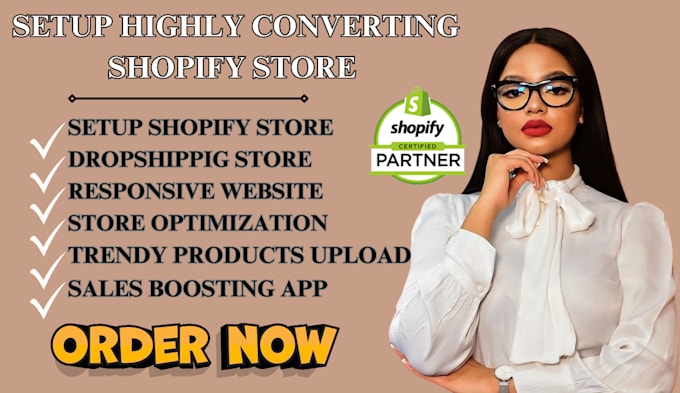 Gig Preview - Setup your shopify store shopify website shopify dropshipping store