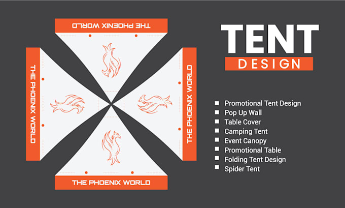 Gig Preview - Do tent design, canopy tent, table cover, feather flag