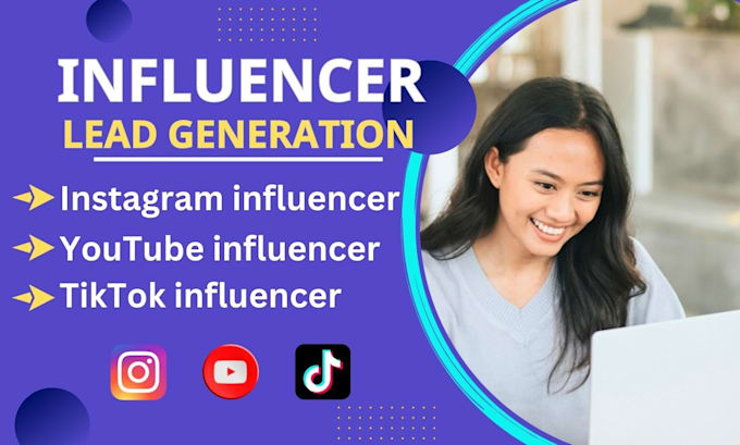 Gig Preview - Collect the top influencers of instagram youtube and tiktok