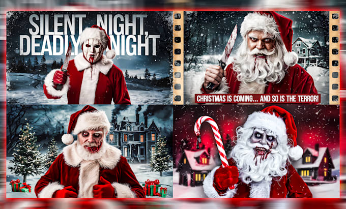 Gig Preview - Create thumbnails horror christmas for your channel youtube