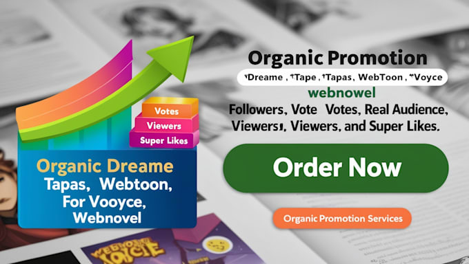 Gig Preview - Organically promote your webtoon, tapas, manga, webnovel, voyceme