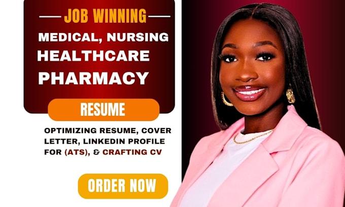 Gig Preview - Write professional medical, healthcare, pharmacy, doctor, and nursing resumes