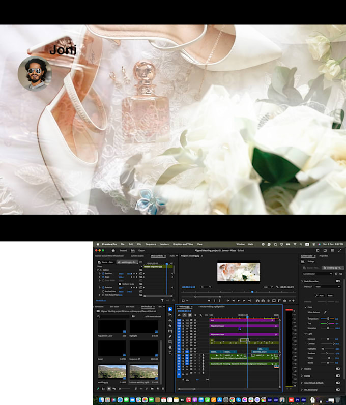 Gig Preview - Do creative wedding video editing with cinematic wedding