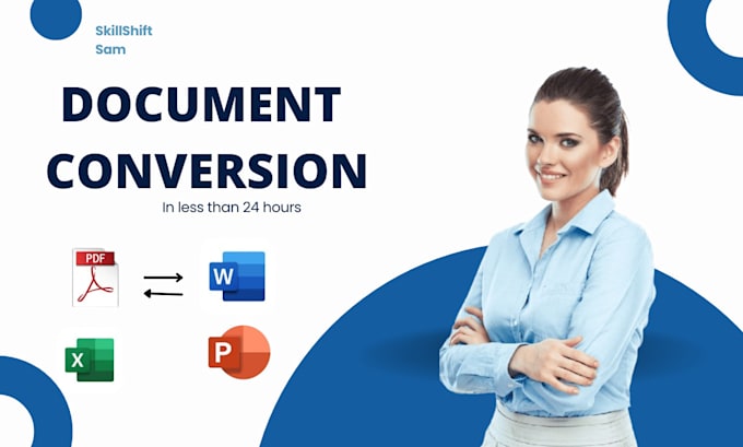 Gig Preview - Convert your  pdf to word , excel or powerpoint