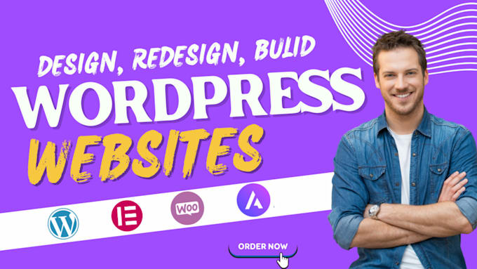 Gig Preview - Design, redesign, build affordable wordpress website design for small business