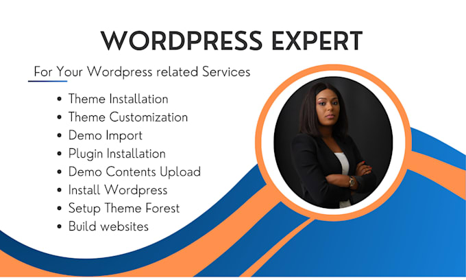 Gig Preview - Install wordpress theme demo theme, customization install plugin, wordpress help