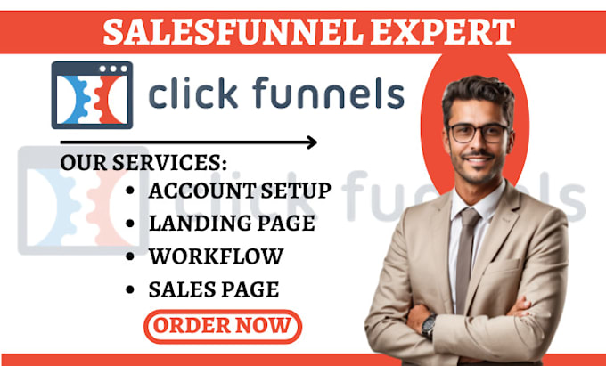 Gig Preview - Setup clickfunnel email marketing automation clickfunnel webinar funnel workflow