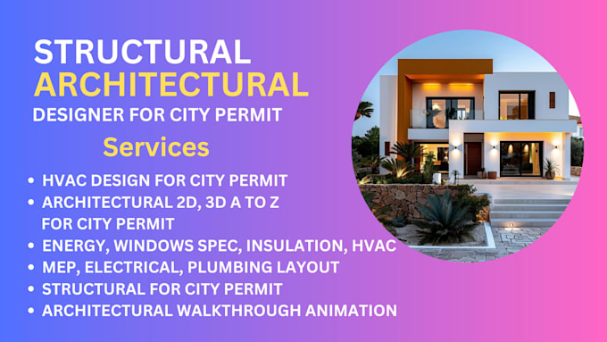 Gig Preview - Do civil structural drawings licensed stamped for city permit and architecture