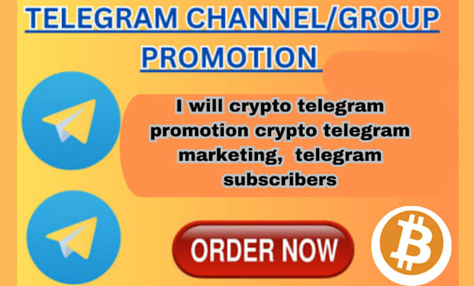 Gig Preview - Crypto telegram promotion crypto telegram marketing,  telegram subscribers