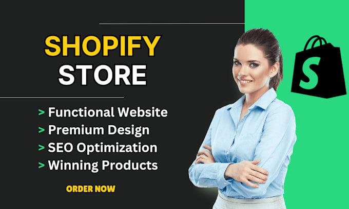 Gig Preview - Build your professional shopify dropshipping , ecommerce store