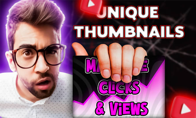 Gig Preview - Create custom, standout youtube thumbnails for your content