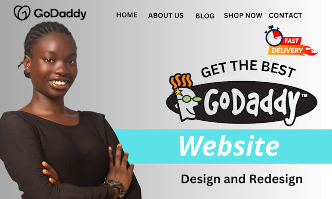 Gig Preview - Godaddy website redesign godaddy website design redesign godaddy website