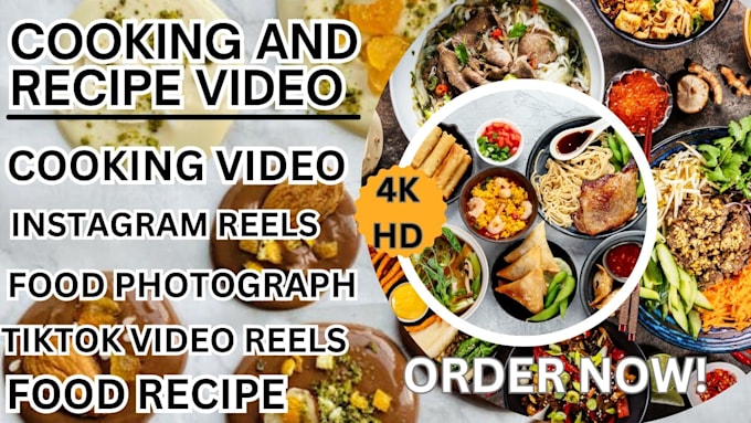 Bestseller - create HD quality recipe video cooking recipe video tiktok reel food meal plan