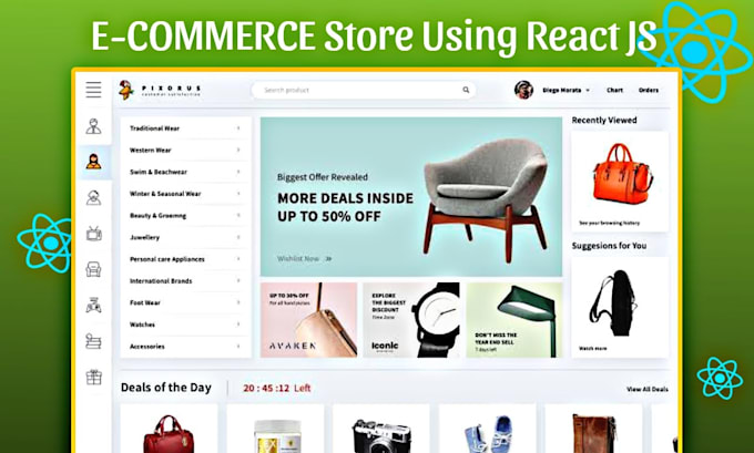 Gig Preview - Create e commerce store using react js I am expert in it