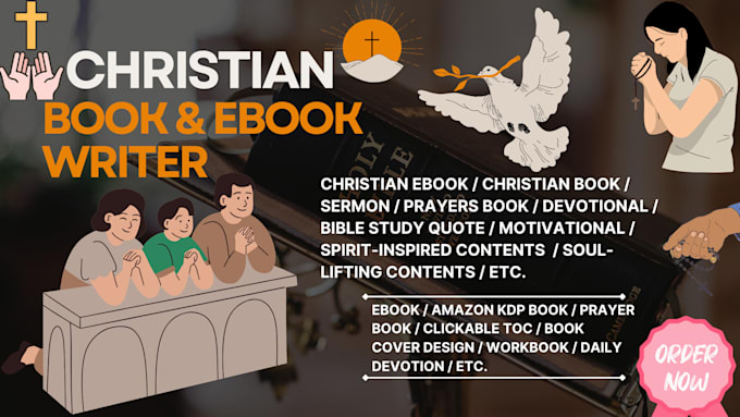 Gig Preview - Ghostwrite inspiring christian book, bible study, sermon, faith, devotional book