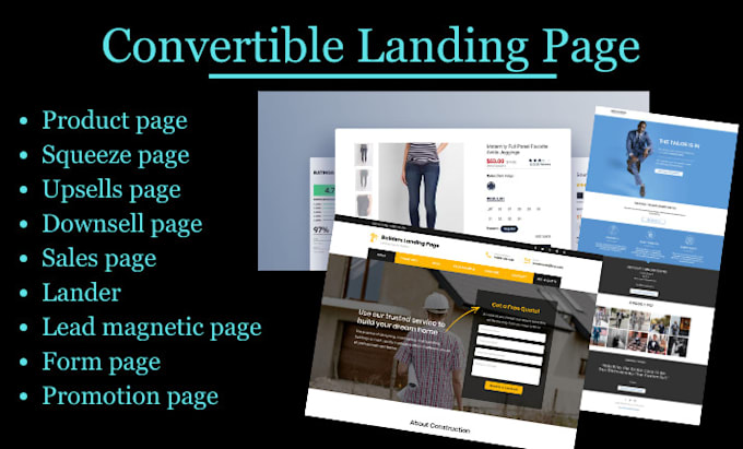 Bestseller - design convertable landing page squeeze page shopify product page sales page