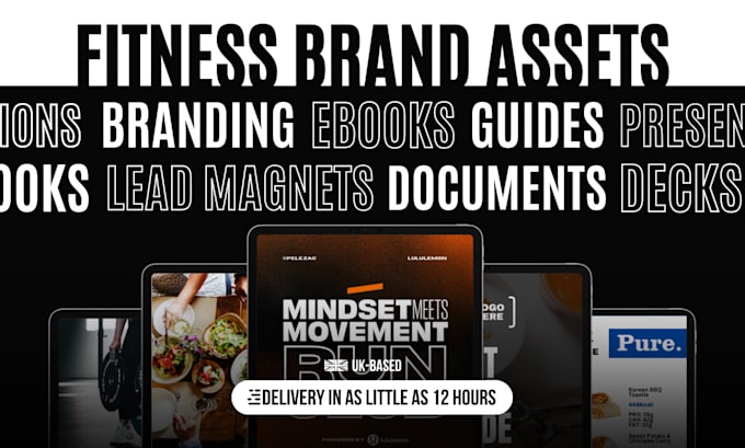 Gig Preview - Design custom fitness brand assets and lead magnets for your coaching brand