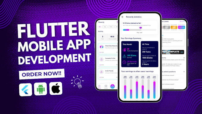 Gig Preview - Do flutter app development, flutter app, flutter app developer