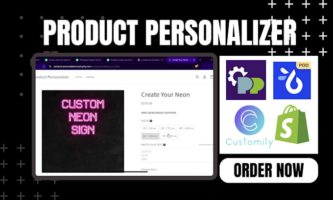 Gig Preview - Setup shopify teeinblue customily zepto product personalizer configurator store