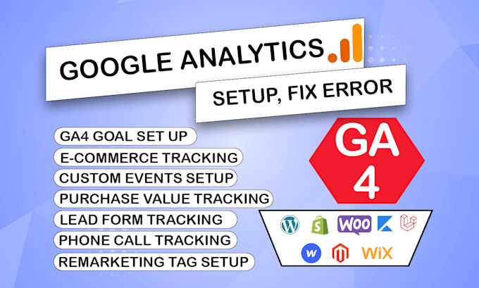 Gig Preview - Setup google analytics 4 or resolve ga4 GTM issues