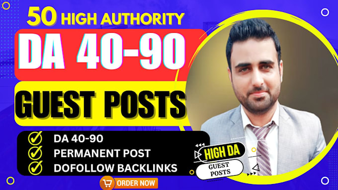 Gig Preview - Write, publish a guest post with dofollow backlink on high da guest post sites