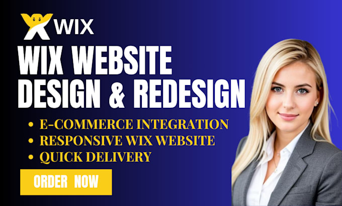 Gig Preview - Design wix website design or wix redesign wix landing wix studio ecommerce store