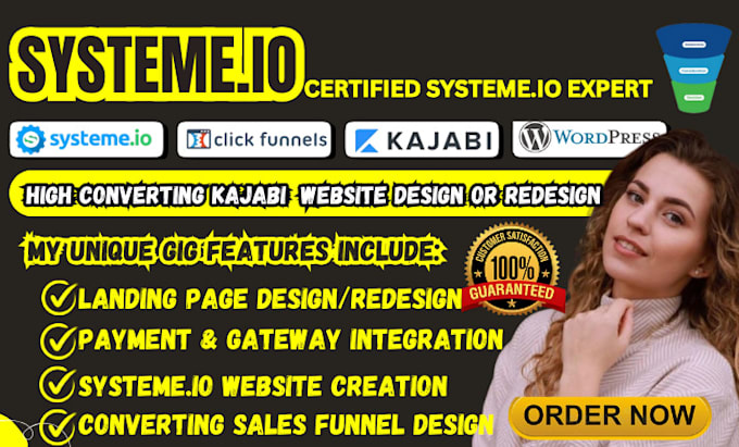 Bestseller - systeme io sales funnel gohighlevel landing page clickfunnels sales page