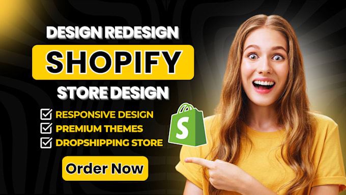 Gig Preview - Do shopify store design or shopify website design