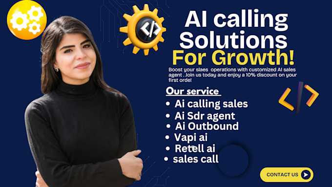 Gig Preview - Do ai sales agent ,ai  sales assistant, ai voice calling agent vapi ai synthflow