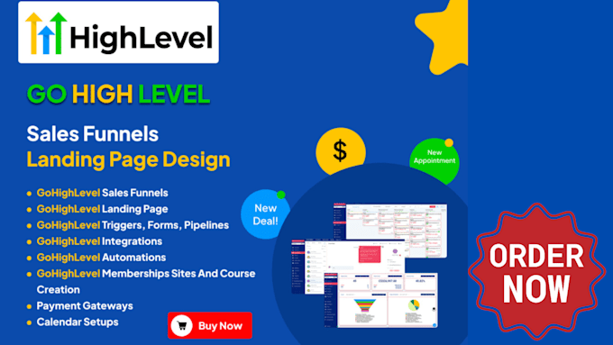 Bestseller - do gohighlevel website, ghl landing page, custom sales funnel,  automation setup