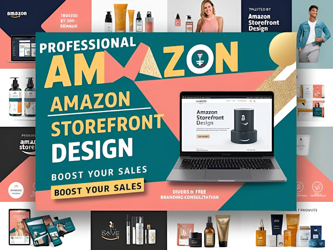 Gig Preview - Design amazon storefront banner logo influencer storefront design brand store