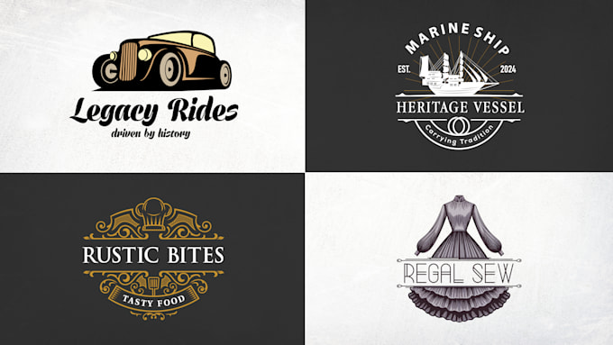 Gig Preview - Create vintage , retro , classic , badge business logo designs in 24 hours