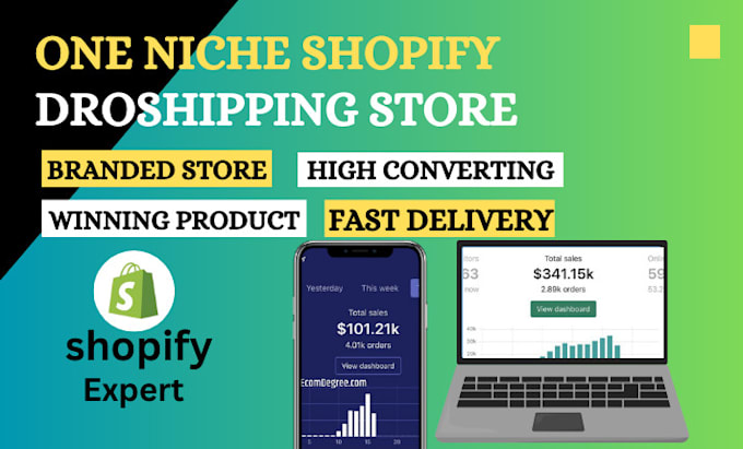 Gig Preview - High converting one product shopify dropshipping store shopify store design