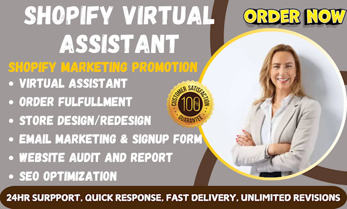 Gig Preview - Shopify virtual assistant, shopify store manager marketing, cro, boost sales USA