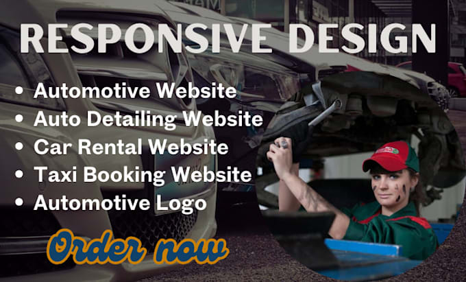 Gig Preview - Automotive website auto parts shopify store auto detailing website car promotion