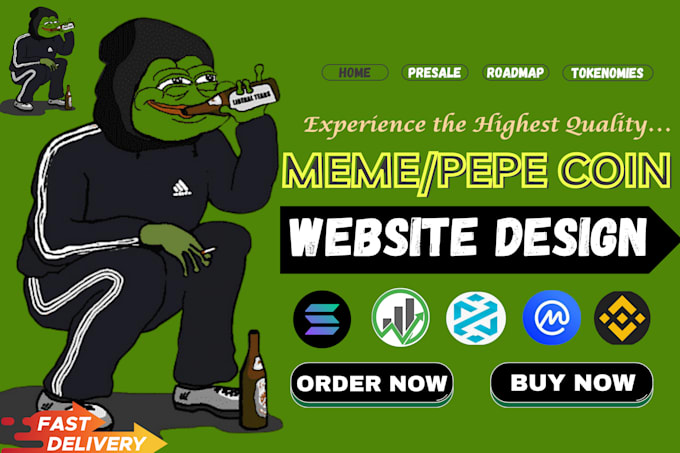 Gig Preview - Crypto meme coin website, meme website, meme token website