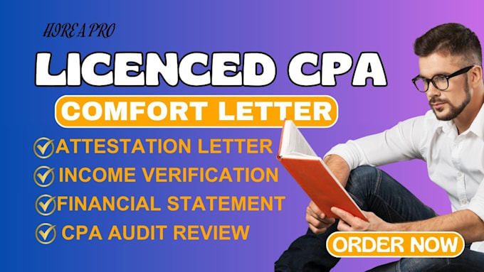 Bestseller - audit financial CPA comfort letter review, mortgage letter income verification