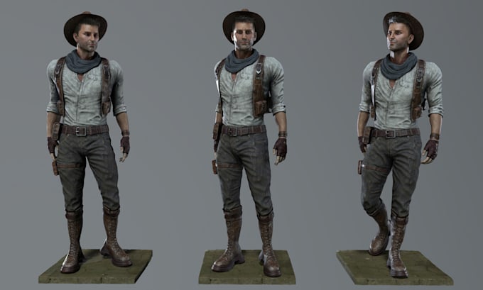 Gig Preview - Create 3d metahuman 3d model realistic character character design unreal engine