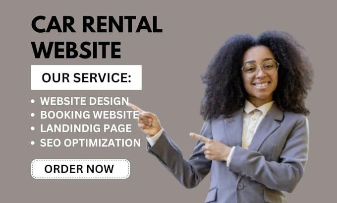 Gig Preview - Design car rental car booking renter website dealer landing page