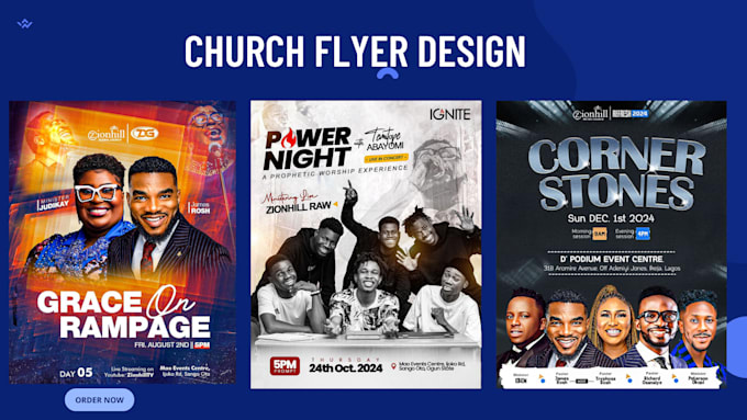 Gig Preview - Design professional church flyer logo infographics social media graphic design