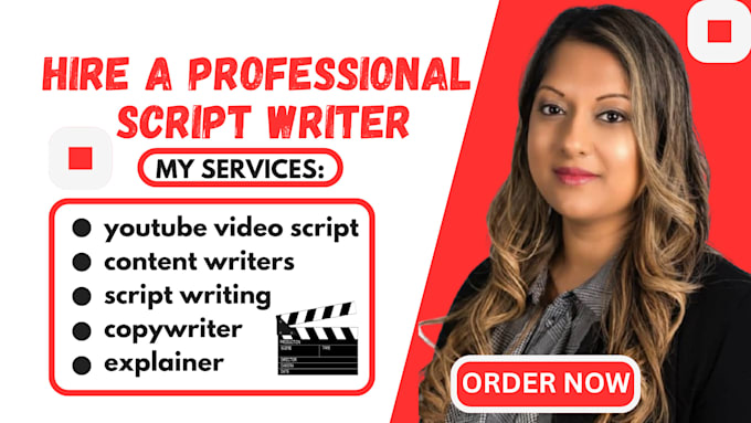 Gig Preview - Write a professional script for your commercial video voiceover