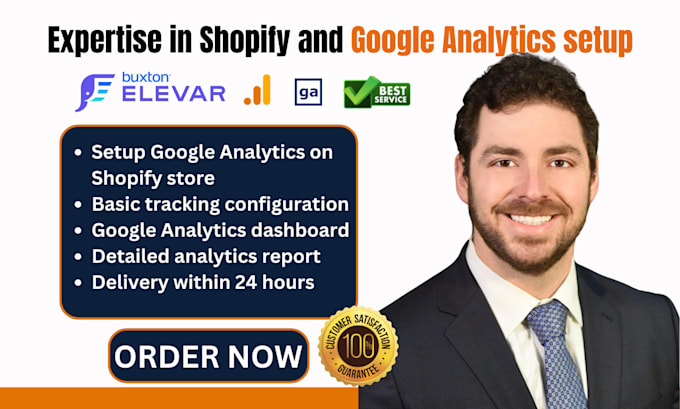 Gig Preview - Design shopify store for google analytics analyzify elevar littledata attribuly