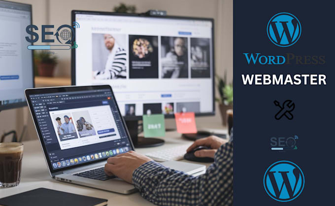 Gig Preview - Do webmaster website manager for wordpress website redesign wordpress site clone