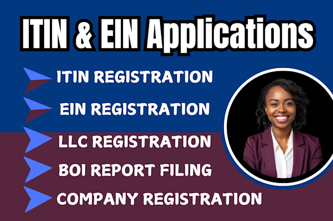 Gig Preview - Register US llc registration ein itin number tax id registration boi report