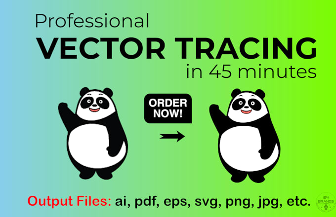 Gig Preview - Do vector tracing and convert to vector quickly