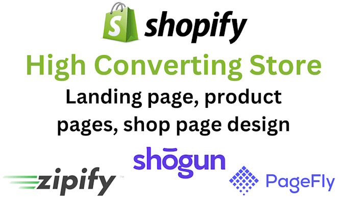 Gig Preview - Design shopify website, dropshipping store with pagefly shogun zipify gempage