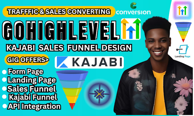 Gig Preview - Do gohighlevel, website landing page, kajabi, api integration