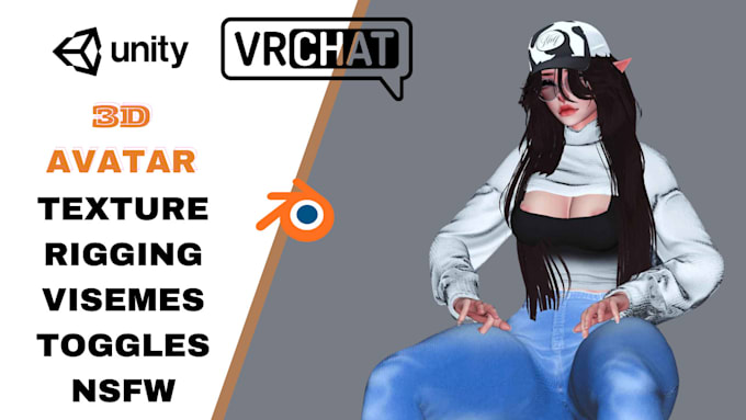 Gig Preview - Do custom  3d model vrchat avatar furry vr character vr chat