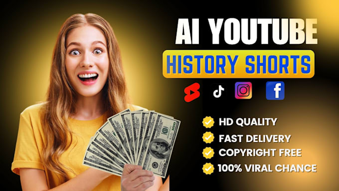 Gig Preview - Create ai youtube history shorts, ai history shorts, ai reels,