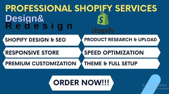 Gig Preview - Be shopify expert for shopify theme design